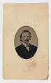 Tintype Photograph of Gustave Young (1827–1895), Tintype (in carte de visite format), American, Springfield, Massachusetts