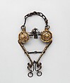 Curb Bit, Iron, tin, gold, silver, copper alloy, Italian, Mantua or Milan
