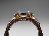 Pair of Stirrups, Iron, gold, silver, horn, copper alloy, Tibetan or Mongolian