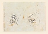 Designs for the Decoration of Firearms, Workshop of Nicolas Noël Boutet (French, Versailles and Paris, 1761–1833), Pencil, ink, gray wash on paper, French, Versailles