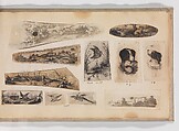 Album of Firearms Ornament Containing Approximately Five Hundred and Forty Inked Impressions of Engraved Firearms Locks and Mounts, and Forty-Two Original Pen and Ink Designs on Forty Double-Sided Leaves, Ink on paper, Belgian and French