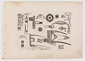 Plusievrs Pieces et Ornements Darquebuzerie (4th extended edition), Initial eight-plate edition by Claude Simonin (French, Nantes ca. 1635–1693 Nantes)  , published in 1684 and reissued in1685, Ink, paper, French, Paris