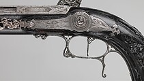 Pair of Percussion Target Pistols Made for Display at the 1844 Exposition des Produits de l'Industrie in Paris, Signed by Alfred Gauvain (French, Paris 1801–1889 Paris), Steel, wood (ebony), French, Paris