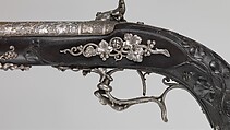 Pair of Percussion Target Pistols Made for Display at the Crystal Palace Exhibition in London, 1851, Signed by Alfred Gauvain (French, Paris 1801–1889 Paris), Steel, wood (ebony), gold, French, Paris