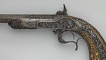 Two Percussion Exhibition Pistols, Signed by Gilles Michel Louis Moutier-Le Page (French,  1810–1887), Steel, gold, French