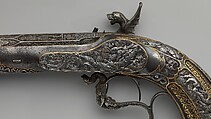 Percussion Exhibition Pistol, Signed by Gilles Michel Louis Moutier-Le Page (French,  1810–1887), Steel, gold, French