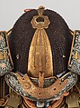 Armor (<i>Gusoku</i>), Iron, lacquer, gold, silver, copper alloy, leather, silk, Japanese