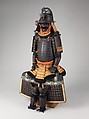 Armor (<i>Gusoku</i>), Iron, lacquer, silk, gilt copper, Japanese