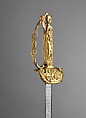 Congressional Presentation Sword and Scabbard of Peleg K. Dunham (1794–1822), William Rose Sr., 1783–1856, Steel, copper alloy (brass), gold, leather, American