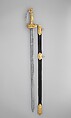 Congressional Presentation Sword and Scabbard of Peleg K. Dunham (1794–1822), William Rose Sr., 1783–1856, Steel, copper alloy (brass), gold, leather, American