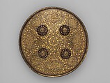 Shield (Sipar), Steel, gold, velvet, iron, Persian