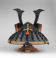 Helmet (<i>Hoshi Kabuto</i>), Iron, lacquer, leather, silk, copper-gold alloy (<i>shakudō</i>), Japanese