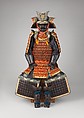 Armor (<i>Gusoku</i>), Iron, lacquer, gold, silver, copper alloy, leather, silk, Japanese