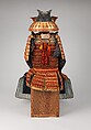 Armor (<i>Gusoku</i>), Iron, lacquer, gold, silver, copper alloy, leather, silk, Japanese