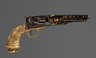 Colt Model 1862 Police Revolver, serial no. 38549, Colt&#39;s Patent Fire Arms Manufacturing Company (American, Hartford, Connecticut, 1855–present), Steel, gold, copper alloy (brass), American, Hartford, Connecticut and New York