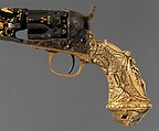 Colt Model 1862 Police Revolver, serial no. 38549, Colt&#39;s Patent Fire Arms Manufacturing Company (American, Hartford, Connecticut, 1855–present), Steel, gold, copper alloy (brass), American, Hartford, Connecticut and New York