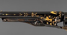 Colt Model 1862 Police Revolver, serial no. 38549, Colt&#39;s Patent Fire Arms Manufacturing Company (American, Hartford, Connecticut, 1855–present), Steel, gold, copper alloy (brass), American, Hartford, Connecticut and New York