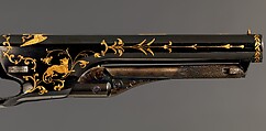 Colt Model 1862 Police Revolver, serial no. 38549, Colt&#39;s Patent Fire Arms Manufacturing Company (American, Hartford, Connecticut, 1855–present), Steel, gold, copper alloy (brass), American, Hartford, Connecticut and New York