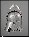 Armet, Stamped with the armorer's name, LIONARDO (Italian, probably active in Milan, ca. 1440), Steel, copper alloy, Italian, probably Milan