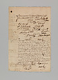 Marriage Contract Between Jean Baptiste Claude Allevin, Gunmaker, and Barbe Françoise Bernard, Paris, July 13, 1759, Pen on paper, French, Paris