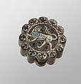 Sword Pommel, Copper alloy, enamel, probably French