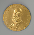 Daniel Giraud Elliot Gold Medal with Case, Tiffany & Co. (American, established 1837), Gold, leather, textile, American, New York
