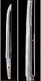 Blade and Mounting for a Dagger (Tantō), Steel, wood, silver, copper-gold alloy (shakudō), copper, gold, Japanese