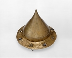 Shield Boss, Iron, silver, gold, glass, Western European, Gallo-Roman (found in Vermand, France)