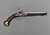 Miquelet Pistol, Llorens Torrens  Spanish, Steel, gold, wood (walnut), Spanish, Barcelona