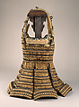Cuirass of a Haramaki, Iron, leather, lacquer, silk lace, gilt copper, Japanese