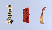 Armor Fragments (Scales and Cords), Iron, lacquer, silk, Japanese