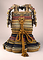 Cuirass of a <i>Dō-maru</i>, Iron, leather, lacquer, silk, gilt copper, Japanese