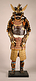 Armor (<i>Gusoku</i>), Helmet bowl signed Saotome Ietada (Japanese, Edo period, active early–mid-19th century), Iron, lacquer, silk, gilt copper, Japanese