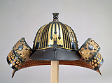 Helmet (Hoshi-Kabuto), Iyehisa of Nara  Japanese, Iron, lacquer, gilt copper, copper-gold alloy (shakūdo), silver, silk, gilt leather, Japanese