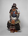 Armor (<i>Gusoku</i>), Helmet signed by Bamen Tomotsugu (Japanese, Echizen province, Toyohara, active 18th century), Iron, lacquer, copper-gold alloy (shakudō), silver, silk, horse hair, ivory, Japanese, Toyohara, Echizen province