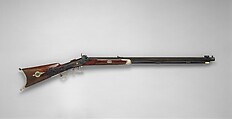 Percussion Target Rifle, Julius Grudchos (American, active ca. 1856–1860), Wood (walnut), steel, silver, gold, baleen, ivory, American, New Bedford, Massachusetts