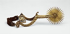 Rowel Spur, Copper alloy, enamel, gold, French or Spanish, Catalonia