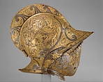 Burgonet with Falling Buffe, Steel, gold, French
