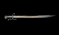 Falchion, Steel, gold, textile, Italian, Venice