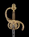 Rapier of Prince-Elector Christian II of Saxony (1583–1611), Hilt by Israel Schuech (German, Dresden, active ca. 1590–1610), Steel, bronze, gold, enamel, paste jewels, cameos, pearls, wood, hilt, German, Dresden; blade, Spanish, Toledo
