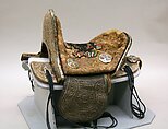 Saddle and Bridle, Wood, rayskin, deerskin, leather, silver, enamel, cord, textile, Mongol or Korean
