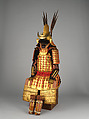 Armor (<i>Gusoku</i>), Hiromichi Miura Japanese, Iron, leather, lacquer, gold, copper, silver, textile, silk, Japanese