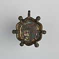 Badge or Harness Pendant, Copper, gold, silver, enamel, Spanish