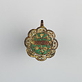 Badge or Harness Pendant, Copper, gold, enamel, Spanish