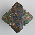 Badge or Harness Pendant, Copper, gold, enamel, Spanish