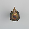 Badge or Harness Pendant, Copper, gold, enamel, Spanish