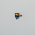 Badge or Harness Pendant, Copper, gold, enamel, British