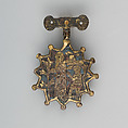Badge or Harness Pendant, Copper, gold, enamel, Spanish
