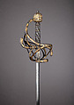 Rapier, Steel, gold, hilt, Italian; blade, Spanish, Toledo