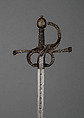Rapier, Steel, gold, silver, hilt, German; blade, Spanish, Toledo